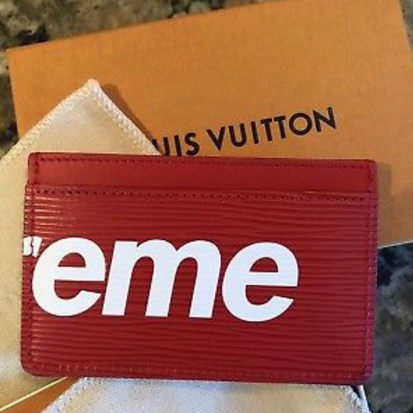 Louis Vuitton Supreme Porte Carte simple epi Red - Picture 7 of 7